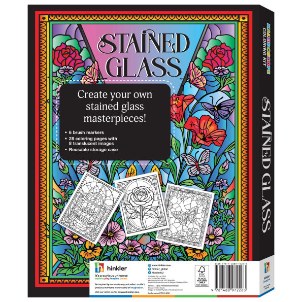 Kaleidoscope Stained Glass Coloring Kit