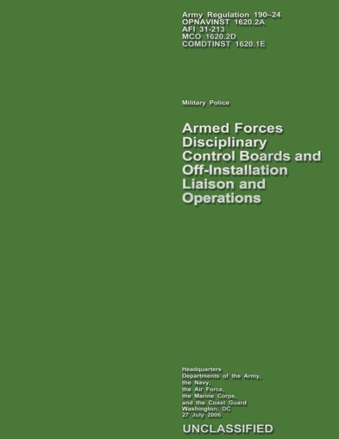 Armed Forces Disciplinary Control Boards And Off-installation Liaison 