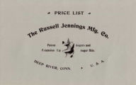 Title: Russell Jennings Manufacturing Company Trade Catalog, 1899, Author: Kenneth D. Roberts