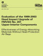 Evaluation of the 1999-2003 Head Impact Upgrade of FMVSS No. 201 ? Upper-Interior Components: Effectiveness of Energy- Absorbing Materials Without Head-Protection Air Bags