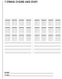 7 String Chord And Staff: A Student Manuscript Notebook From Fusello Publishing