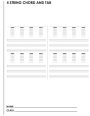 4 String Chord And Tab: A Student Manuscript Notebook From Fusello Publishing