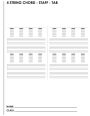 4 String Chord - Staff - Tab: A Student Manuscript Notebook From Fusello Publishing