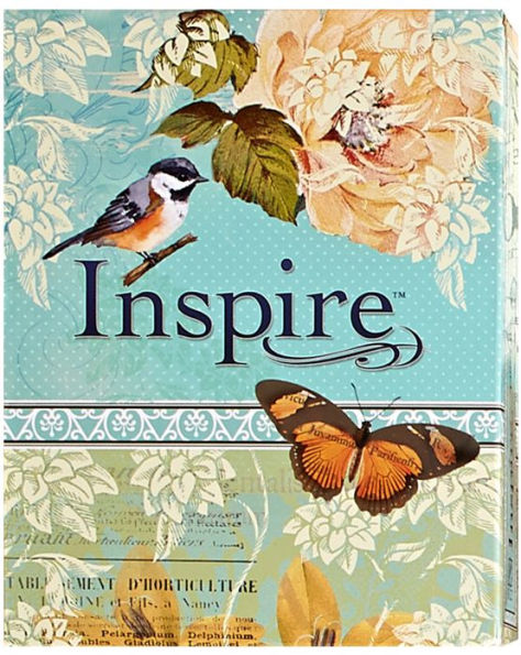 Inspire Bible NLT (Hardcover LeatherLike, Aquamarine): The Bible for Coloring & Creative Journaling