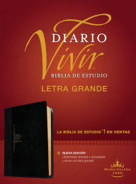Title: Biblia de estudio del diario vivir RVR60, letra grande (SentiPiel, Negro/Ónice, Letra Roja), Author: Tyndale