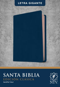 Title: Santa Biblia NTV, Edición clásica, letra gigante (SentiPiel, Azul, Letra Roja), Author: Tyndale