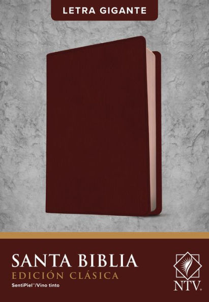 Santa Biblia NTV, Edición clásica, letra gigante (SentiPiel, Vino tinto, Índice, Letra Roja)