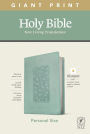 NLT Personal Size Giant Print Bible, Filament-Enabled Edition (LeatherLike, Floral Frame Teal, Red Letter)