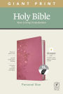 NLT Personal Size Giant Print Bible, Filament-Enabled Edition (LeatherLike, Peony Pink, Indexed, Red Letter)
