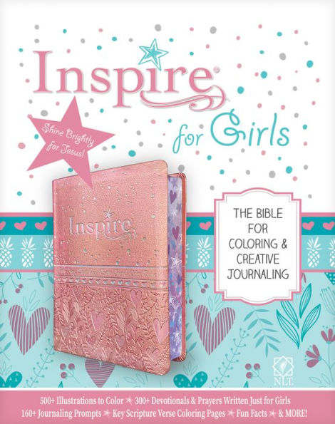 Inspire Bible for Girls NLT (LeatherLike, Pink): The Bible for Coloring & Creative Journaling