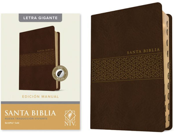 Santa Biblia NTV, Edición manual, letra gigante (SentiPiel, Café, Índice, Letra Roja)