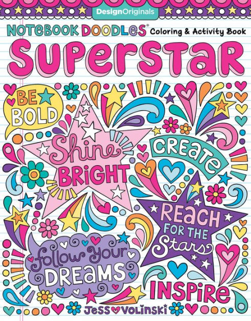 Notebook Doodles Superstar: Coloring & Activity Book By Jess Volinski 