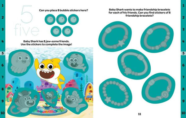 Baby Shark's Big Show!: My First 123s Sticker Book: Activities and Big, Reusable Stickers for Kids Ages 3 to 5