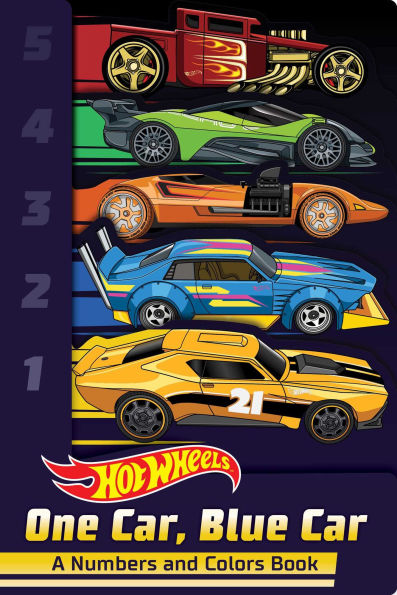 Hot Wheels: One Car, Blue Car: A Numbers and Colors Book (A Mattel Hot Wheels Shaped Novelty Board Book for Toddlers)