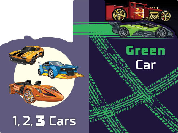 Hot Wheels: One Car, Blue Car: A Numbers and Colors Book (A Mattel Hot Wheels Shaped Novelty Board Book for Toddlers)