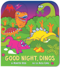 Title: Good Night, Dinos (A Shaped Bedtime Novelty Board Book for Toddlers), Author: Hunter Reid