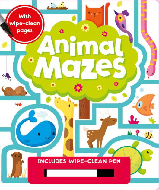 Search & Seek Wipe Clean Animal Mazes by Igloo Books, Board Book