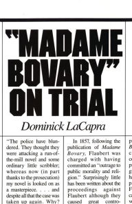 Title: Madame Bovary on Trial, Author: Dominick LaCapra