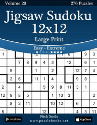 Title: Jigsaw Sudoku 12x12 Large Print - Easy to Extreme - Volume 20 - 276 Puzzles, Author: Nick Snels