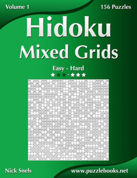 Hidoku Mixed Grids - Easy to Hard - Volume 1 - 156 Puzzles