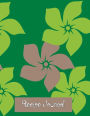 Recipe Journal: Notebook for Recipes, 120 recipe pages plus index, 8.5x11 with green retro cover. Ideal for collecting and sharing your favorite recipes.