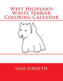 West Highland White Terrier Coloring Calendar