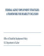 Federal Agency Employment Strategies: A Framework for Disability Inclusion