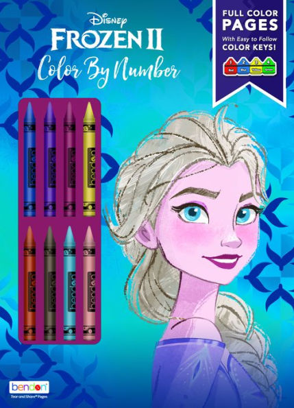 Frozen 2 Color by Number with Crayons