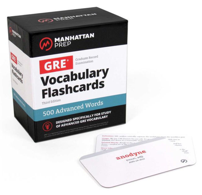 500 Advanced Words GRE Vocabulary Flashcards by Manhattan Prep, Other