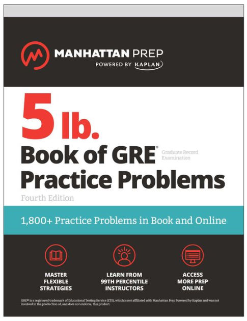 lb.　lb)　GRE　Online　Problems　and　Book　Edition:　(Manhattan　Fourth　Barnes　1,800+　of　Practice　Paperback　Practice　Problems,　Prep,　in　Manhattan　Book　Prep　by　Noble®