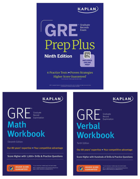 GRE Complete Ninth Edition (2025): Includes 6 Full Length Practice Tests, 2500+ Practice Questions + Online Access to 1000+ Question Bank, Video Explanations, and a Kaplan Live Online Class