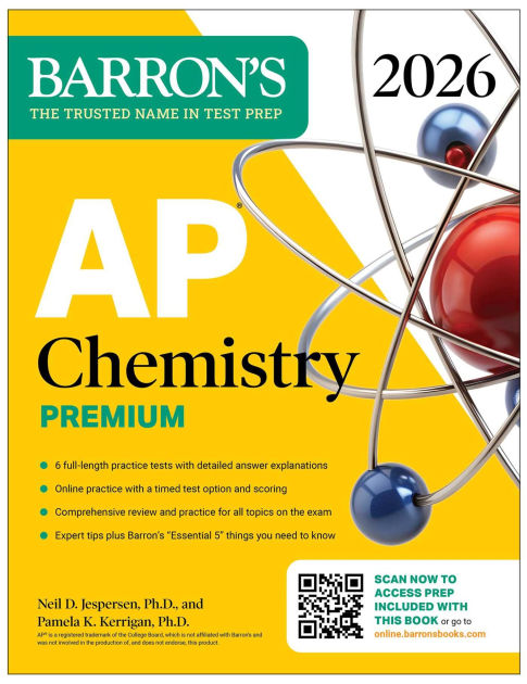AP Chemistry Premium, 2026: Prep Book with 6 Practice Tests +