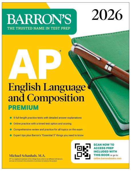AP English Language and Composition Premium, 2026: Prep Book with 8 Practice Tests + Online Practice