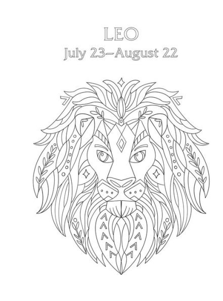 Leo: Your Cosmic Coloring Book: 24 Astrological Designs for Your Zodiac Sign!
