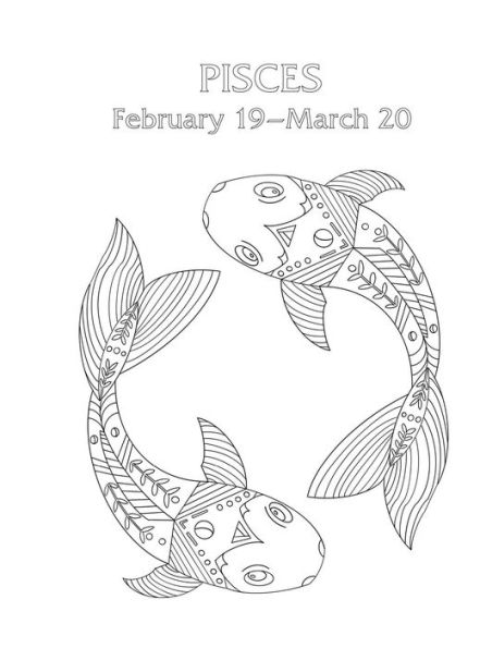 Pisces: Your Cosmic Coloring Book: 24 Astrological Designs for Your Zodiac Sign!