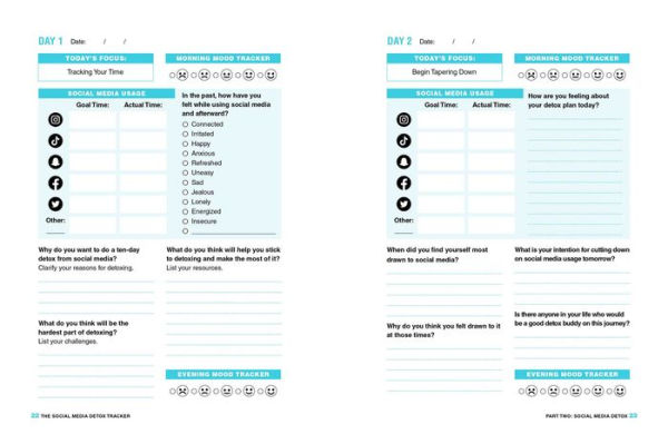 The Social Media Detox Tracker: A Journal to Stop Mindless Scrolling, Set Healthy Goals, and Take Back Your Time!