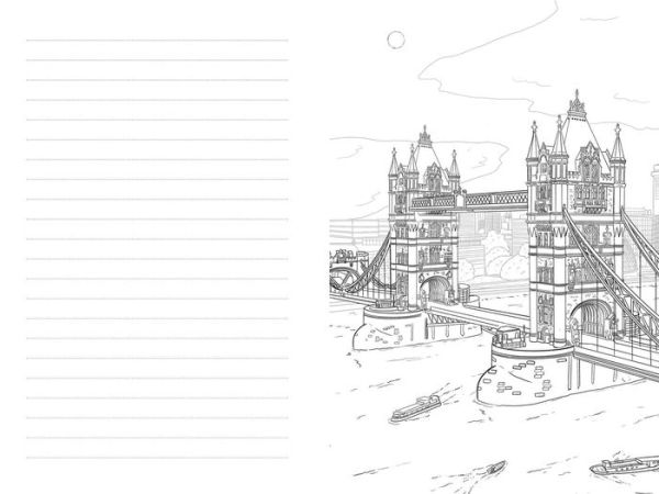 London: A Color-Your-Own Travel Journal