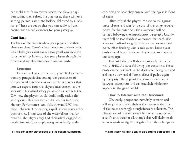 The Düngeonmeister Deck of Side Quests: 75 Mini Adventures to Empower Your Fantasy Campaign