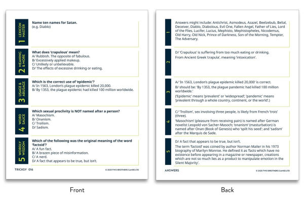 League of the Lexicon: The Quiz Game about Words & Language