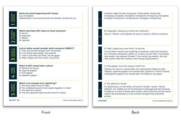 League of the Lexicon: The Quiz Game about Words & Language