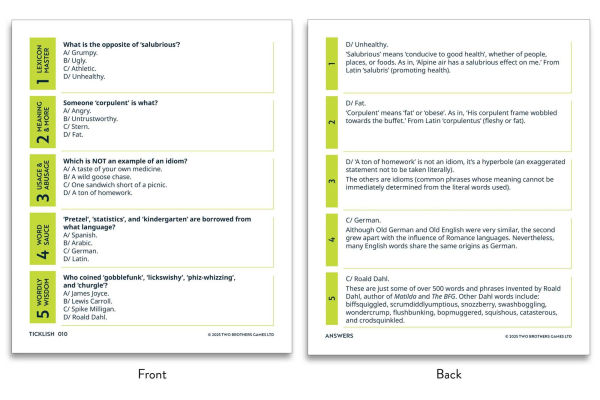 League of the Lexicon: The Quiz Game about Words & Language