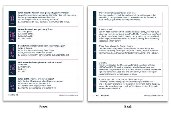 League of the Lexicon: Global Edition: 500 Questions on the World of Words