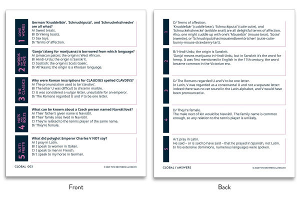 League of the Lexicon: Global Edition: 500 Questions on the World of Words