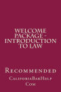 Welcome Package - Introduction To Law