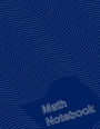 Math Notebook: Navy Swirl