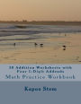 30 Addition Worksheets with Four 1-Digit Addends: Math Practice Workbook