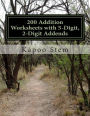 200 Addition Worksheets with 5-Digit, 2-Digit Addends: Math Practice Workbook