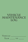 Vehicle Maintenance Log: Light Green Cover