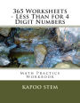 365 Worksheets - Less Than for 4 Digit Numbers: Math Practice Workbook