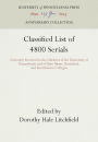 Classified List of 4800 Serials: Currently Received in the Libraries of the University of Pennsylvania and of Bryn Mawr, Haverford, and Swarthmore Colleges